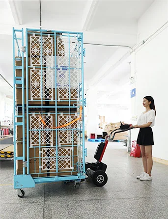 LFC300 — movimentazione di un carrello a gabbia